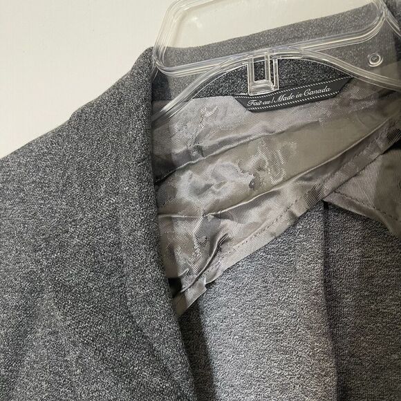 NWOT TED BAKER Gray knit Blazer casual jacket double button size 40R - Picture 3 of 7